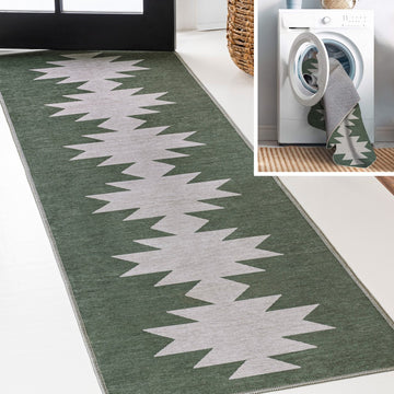 Chayton Minimalist Geometric Machine-washable Area Rug